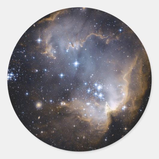 NGC 602明るい星NASA ラウンドシール (正面)