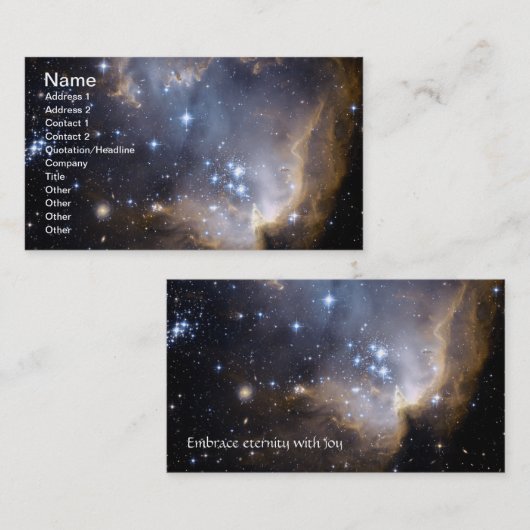 NGC 602明るい星NASA 名刺 (正面/裏面)