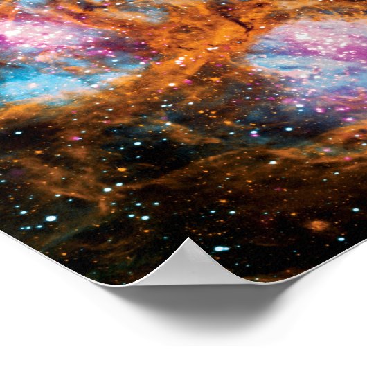 NGC 6357星形成領域カラフル宇宙写真 ポスター (角)