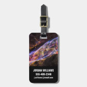 Ngc 6960、魔女のブルーム星雲。 ラゲッジタグ (正面縦)