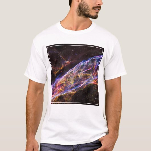 Ngc 6960、魔女のブルーム星雲。 tシャツ (正面)