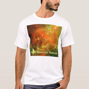 NGC 7000北米星雲がNasaの色を強化 Tシャツ