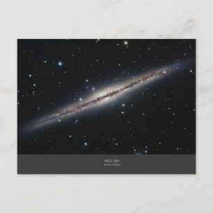 NGC-891スパイラル銀河系 ポストカード