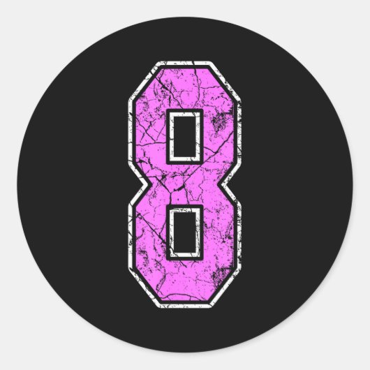 Nge Nk And Nk Number 8 Jersey Player Uniform #8  ラウンドシール (正面)