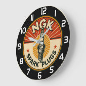 NGK Spark Plugs Sign ラージ壁時計 (傾斜)