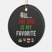 NGL The Dog is my Favorite Family Matching Xmas セラミックオーナメント (左)