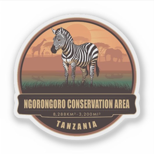 Ngorongoro Conservation Area, Tanzania シール (正面)