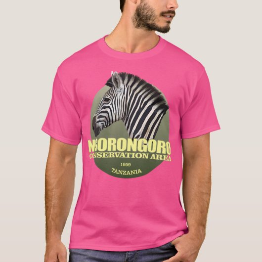 Ngorongoro Conservation Area (Zebra)(Wt2) Tシャツ (正面)