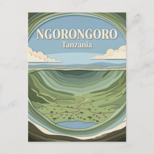 Ngorongoro Crater, Karatu, Arusha ポストカード (正面)