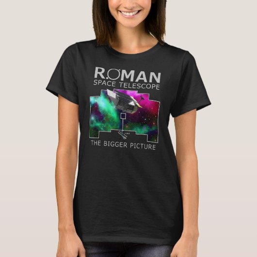 NGRSTナンシーグレスローマ宇宙望遠鏡より大きい Tシャツ (正面)