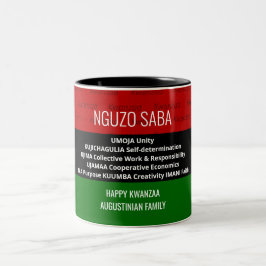 NGUZO パーソナライズされた SABA 7プリンシプルハッピークワンザ ツートーンマグカップ