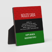 NGUZO パーソナライズされた SABA 7プリンシプルハッピークワンザ フォトプラーク (正面)