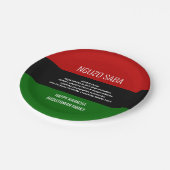 NGUZO パーソナライズされた SABA 7プリンシプルハッピークワンザ ペーパープレート (アングル)