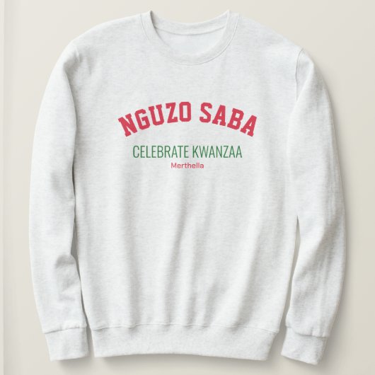 NGUZO SABA クワンザーを祝おう スウェットシャツ (デザイン正面)