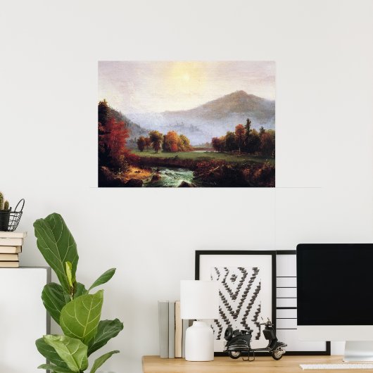 NHのプリマスで朝霧が立ち上素晴らしがり ポスター (ホームオフィス)