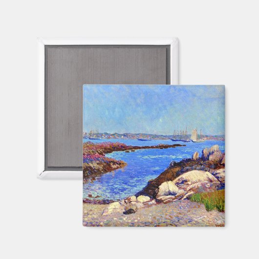 NHアート素晴らしハーバー絵を描ポーツマス マグネット (正面/裏面)