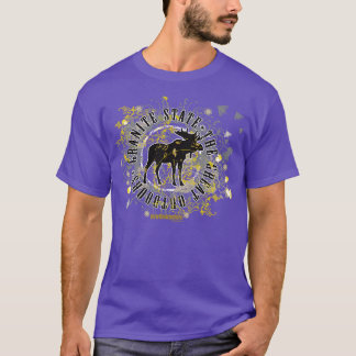 NHムースメダリオンブラックアンドイエロー Tシャツ