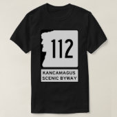 NH 112カンカムグスシーニックバイウェイニューハンプシャーリーフ Tシャツ (デザイン正面)