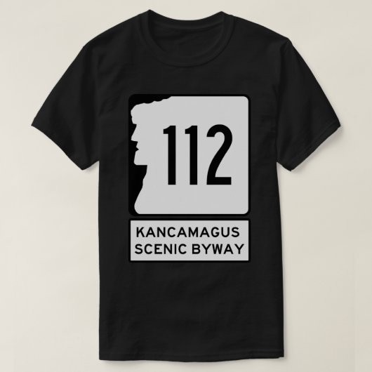 NH 112カンカムグスシーニックバイウェイニューハンプシャーリーフ Tシャツ (デザイン正面)