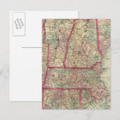 NH、Vt、マス、RI、コン ポストカード (正面/裏面)