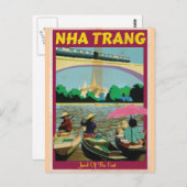 Nha Trangヴィンテージ旅行ポスター ポストカード (正面/裏面)