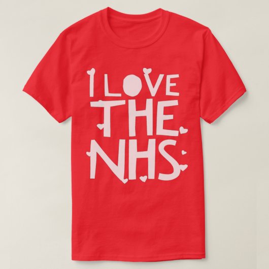 NHSが大好き Tシャツ (デザイン正面)