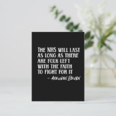 NHSのNHS Aneurin Nye Bevanを誇りを持ったサポート ポストカード (スタンド正面)