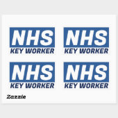 NHS主要従事者 長方形シール (シート)