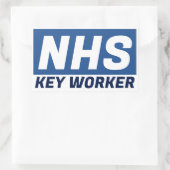 NHS主要従事者 長方形シール (バッグ)