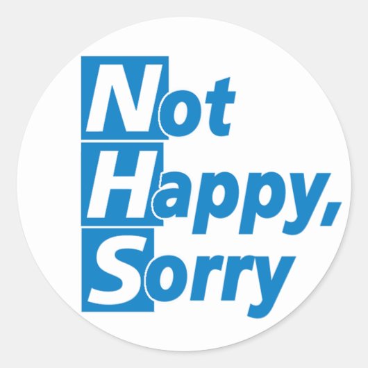 NHS Not Happy – ごめんなさい！ ラウンドシール (正面)
