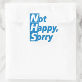 NHS Not Happy – ごめんなさい！ ラウンドシール (バッグ)