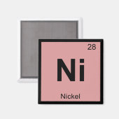 Ni - ニッケルの化学記号 周期表 マグネット (正面/裏面)