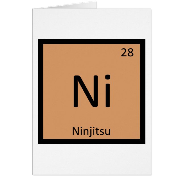 Ni - 忍術マーシャルアーツ化学記号 (正面)