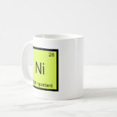 Ni - Not Important Funny Chemistry Element Symbol コーヒーマグカップ (正面左)