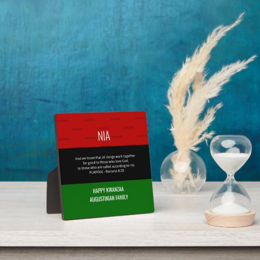 NIAロパーソナライズされたマンス8 28ハッピークワンザ フォトプラーク (インサイチュ)