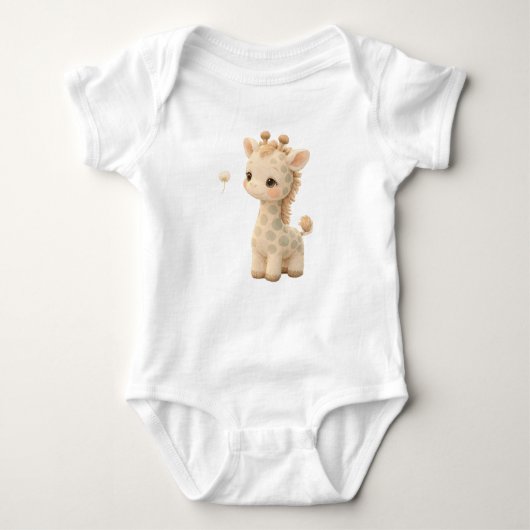 Nia the Giraffe Toddler Tee – Kawaii Nature Lover  ベビーボディスーツ (正面)