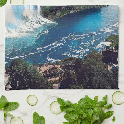 NIAGARA滝 – 表示 キッチンタオル (折り畳み)