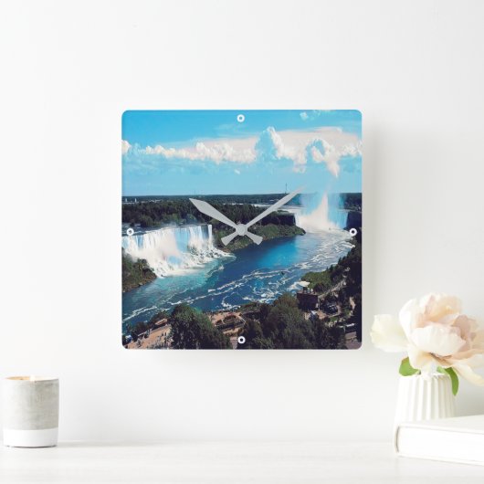 NIAGARA滝 – 表示 スクエア壁時計 (ホーム)