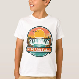 niagara falls canada retro design tシャツ