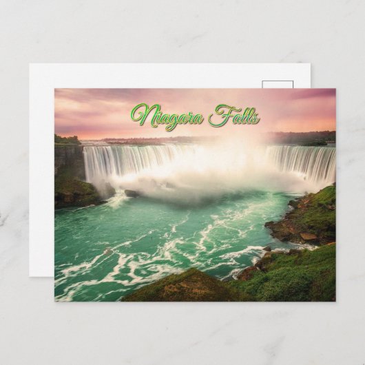 Niagara Falls Canada sunset stylized ポストカード (正面/裏面)