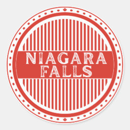 Niagara Falls City Pride Emblem Canadian Identity ラウンドシール