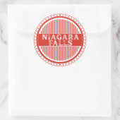 Niagara Falls City Pride Emblem Canadian Identity ラウンドシール (バッグ)