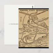 Niagara Falls Map Postcard ポストカード (正面/裏面)