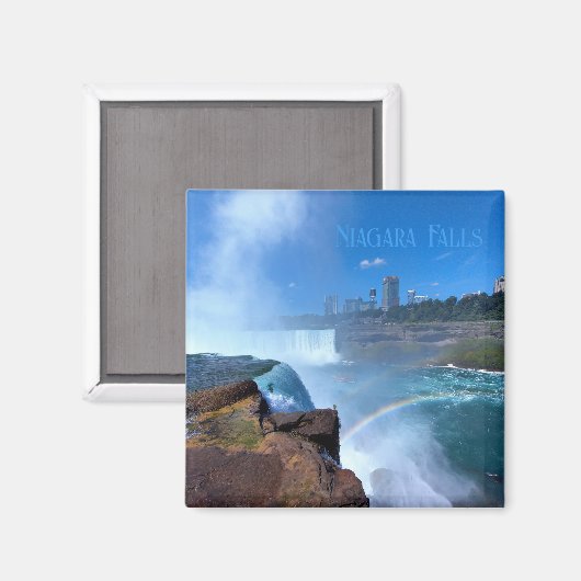 Niagara Falls mit Regenbogen マグネット (正面/裏面)