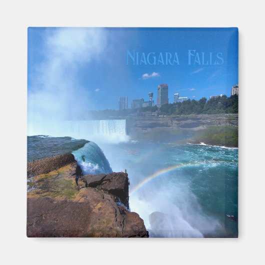 Niagara Falls mit Regenbogen マグネット (正面)