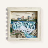 Niagara Falls Ontairo Canada Paper Collage Diorama ノートブック (正面)