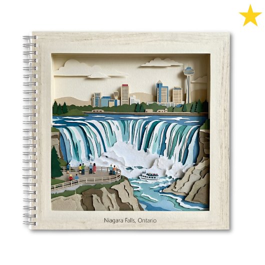 Niagara Falls Ontairo Canada Paper Collage Diorama ノートブック