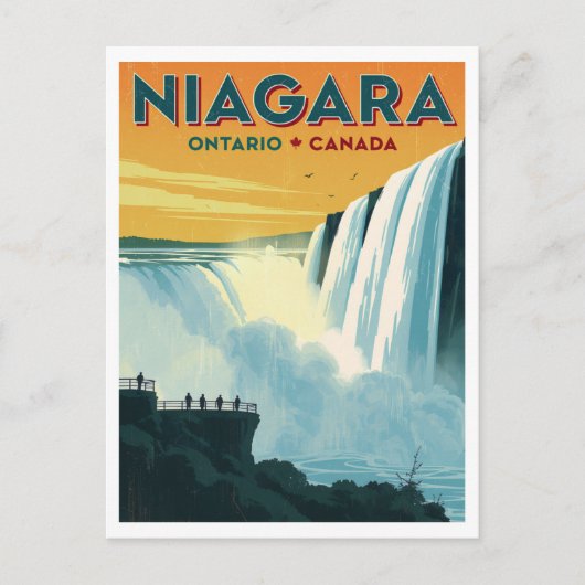 Niagara Falls Ontario Canada Travel Poster ポストカード (正面)