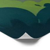 Niagara Falls Painterly Landscape Illustration ポスター (角)