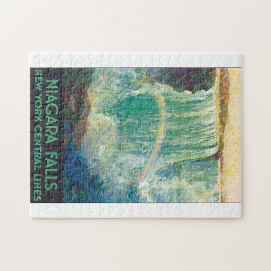 Niagraの滝のヴィンテージ旅行ポスターアートワーク ジグソーパズル (横)